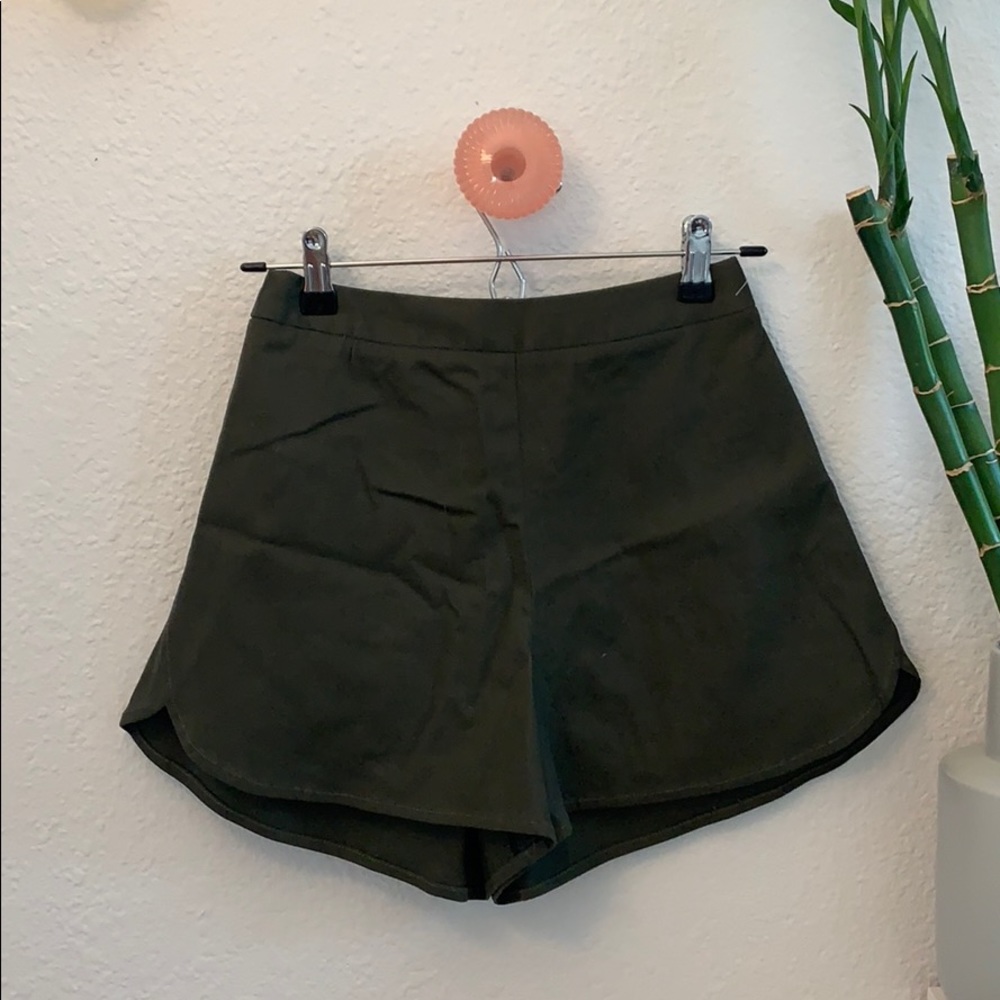 army green shorts